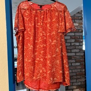 Print short sleeve top